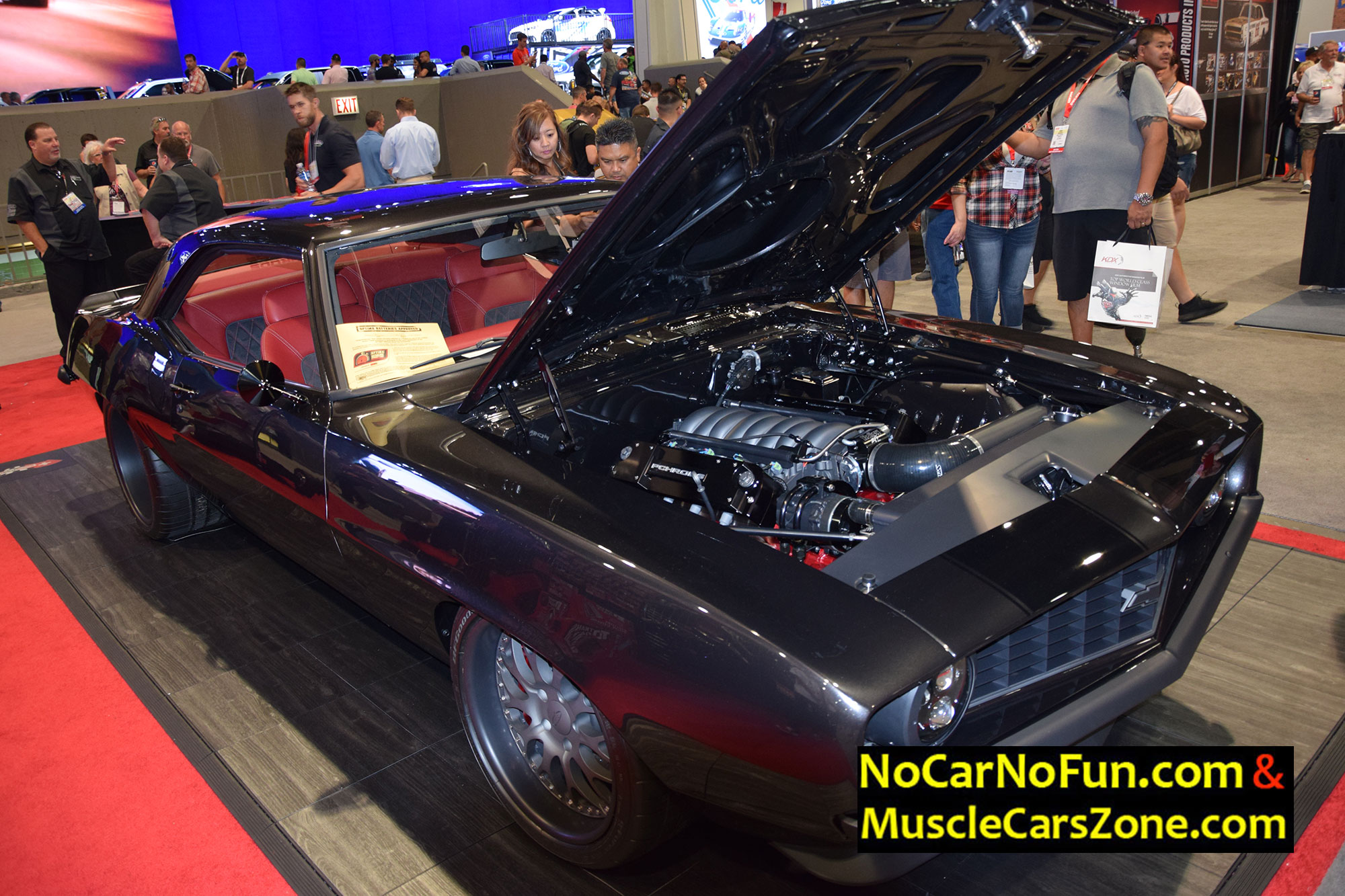 Classic Chevrolet Camaro red interior 1 - Sema Show 2016 Vegas