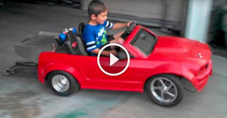 START'EM YOUNG! Check Out This 24 Volt Mustang Power ...