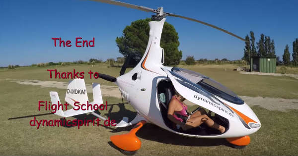 Gyrocopter Cavalon Girl Landing And Taking Off 8