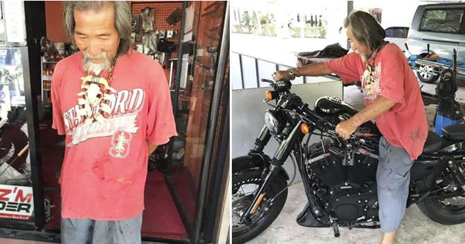 Shabby Clothes Buys Harley Davidson cash 12