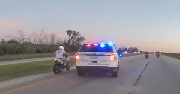 police officer runs bikes off the road 2