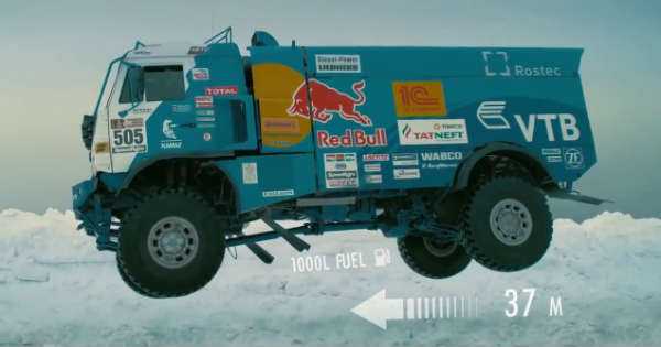 Russian Kamaz Truck snow jump 2