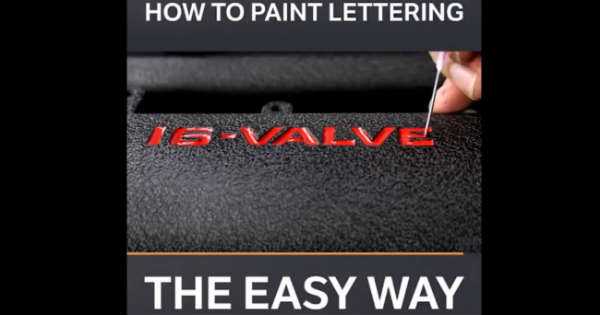 How To Paint Lettering On Your Valve Covers tutorial 2