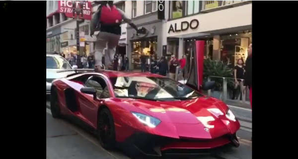 Crazy Kid Jumps On Lamborghini Aventador SV In Front Of The Owner 2