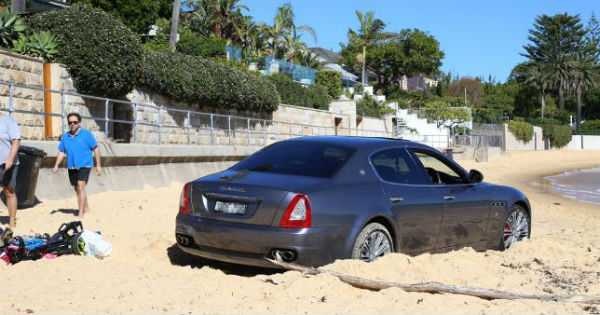 Expensive Maserati Used As Golf Buggy On Watsons Bay 2