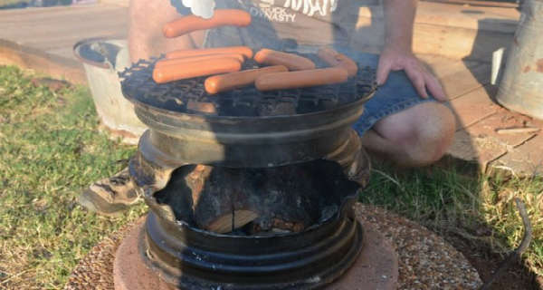 How To Make a Mini Barbeque From Your Old Car Rims 2