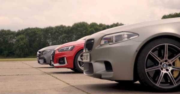 BMW M5 Drag Races Mercedes And Audi 2