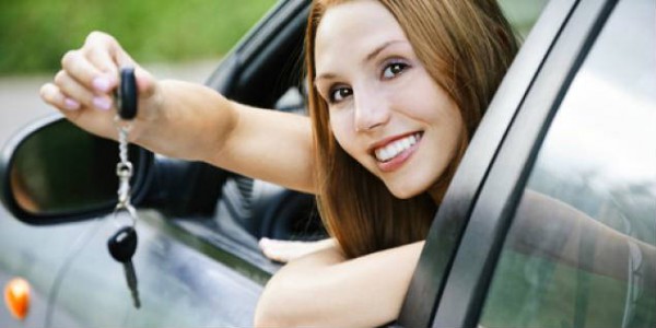 car sharing woman driver f