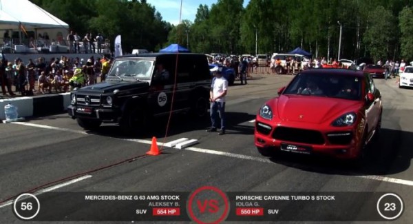 Mercedes Beng G63 AMG Vs Porsche Cayenne Turbo s