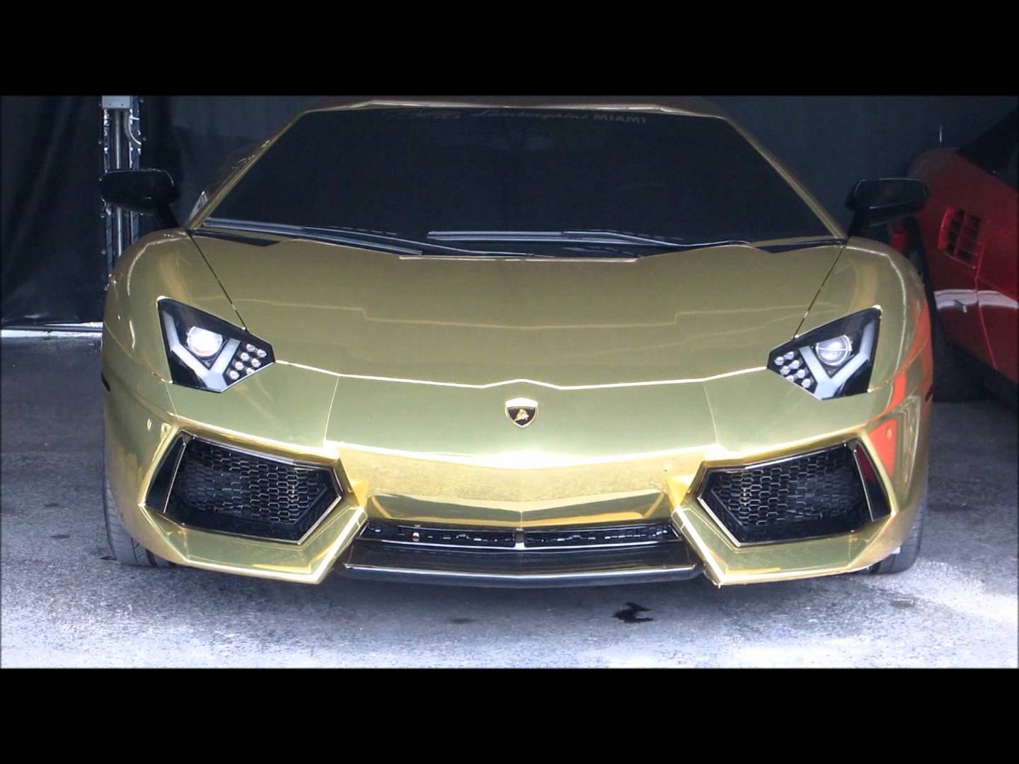 Gold Plated Lamborghini Aventador