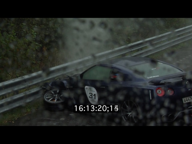 Nissan GT-R crash on Unlim 500 Plus