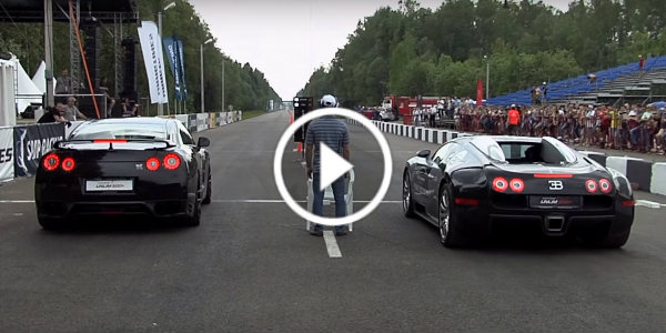 Drag Race Bugatti Veyron VS Nissan GT-R EkuTec 2