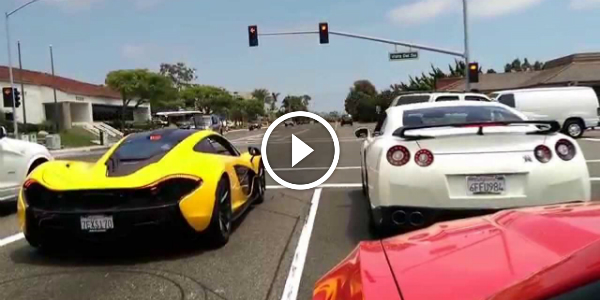 Modded Nissan GTR Street Drag Race Nissan GTR vs Mclaren P1 in Newport Rhode Island! 2