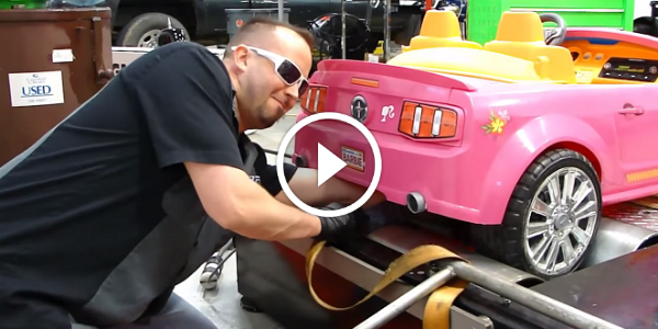 Barbie Mustang Barbie Pink Mustang Almost Broke The Dyno (0.26 RWHP at 4.3 MPH)! lol 2