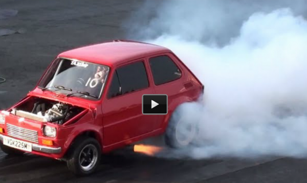 car fiat 126 drift smoke