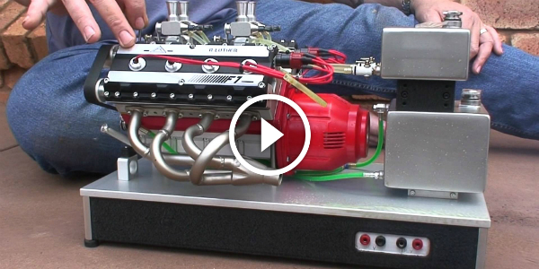 miniature V8 Nitro Engine