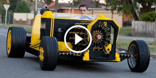 Full Size Lego Car HOT ROD runs on air 2