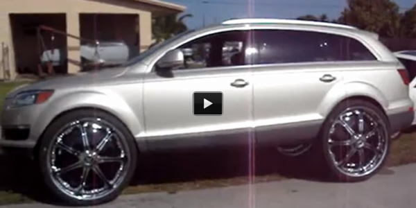 Audi Q7 Silver dub rims