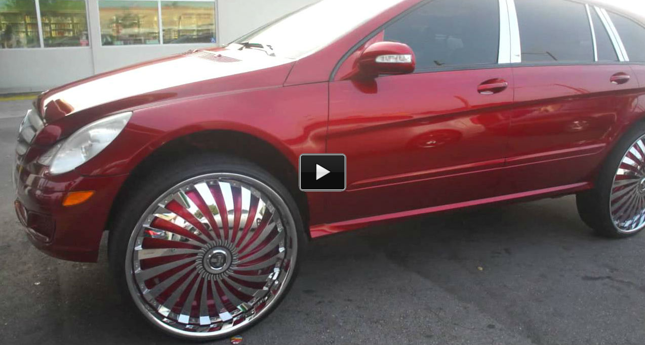CANDY RED Mercedes dub rims