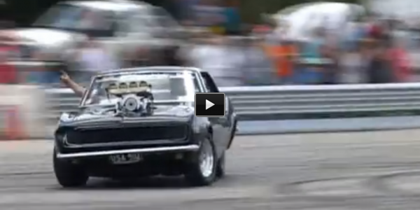 Blown Big Block Chevy camaro drift