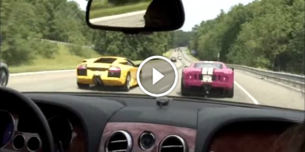 Ford GT vs Lamborghini Murcielago On The Open Road! 41 Highway Racing