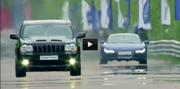 Incredible drag race nissan gr vs audi r8 v10 vs jeep srt vs bmw