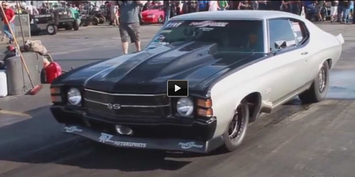 Procharged Chevelle drifting