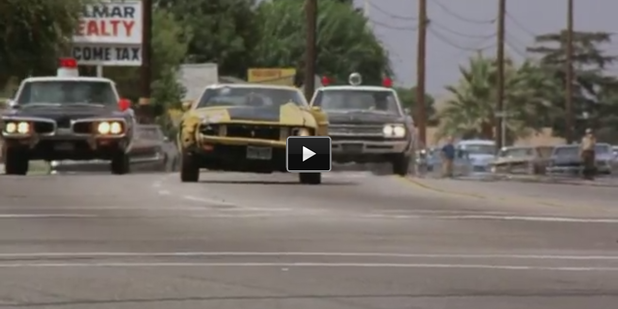 Sally Mustang car chase scene