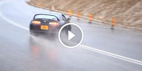 Supra Toyota Drifting a Toyota Supra on A Wet Road 2