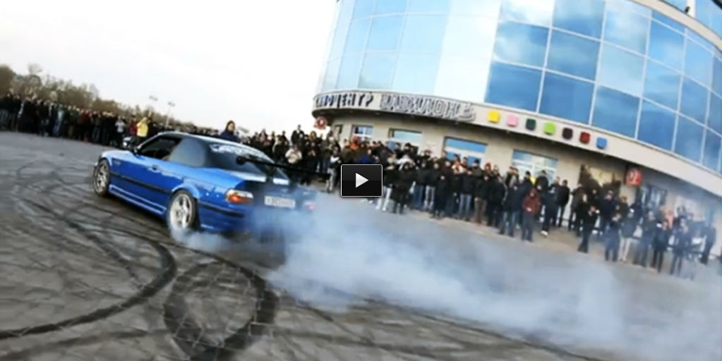 real street drifting smoke car