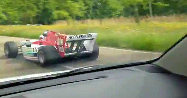 Run With Formula race car A1GP Race Car Through The Traffic 1