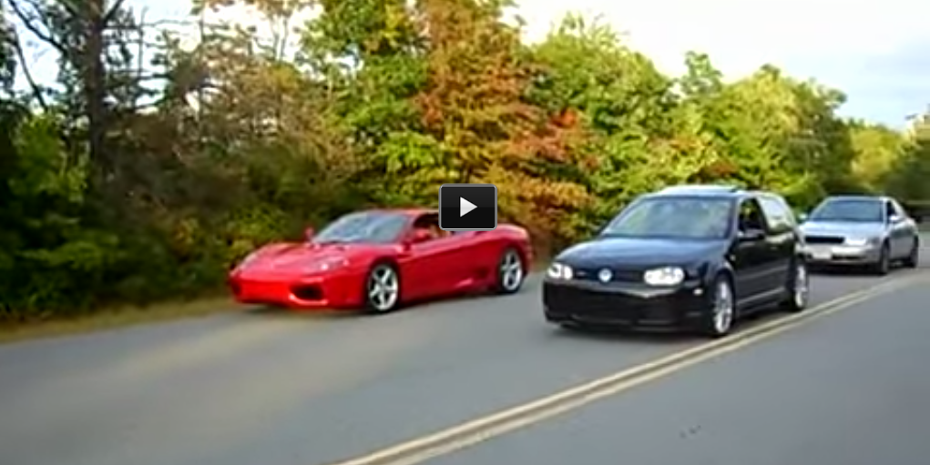 golf r32 vs Ferrari Modena 360