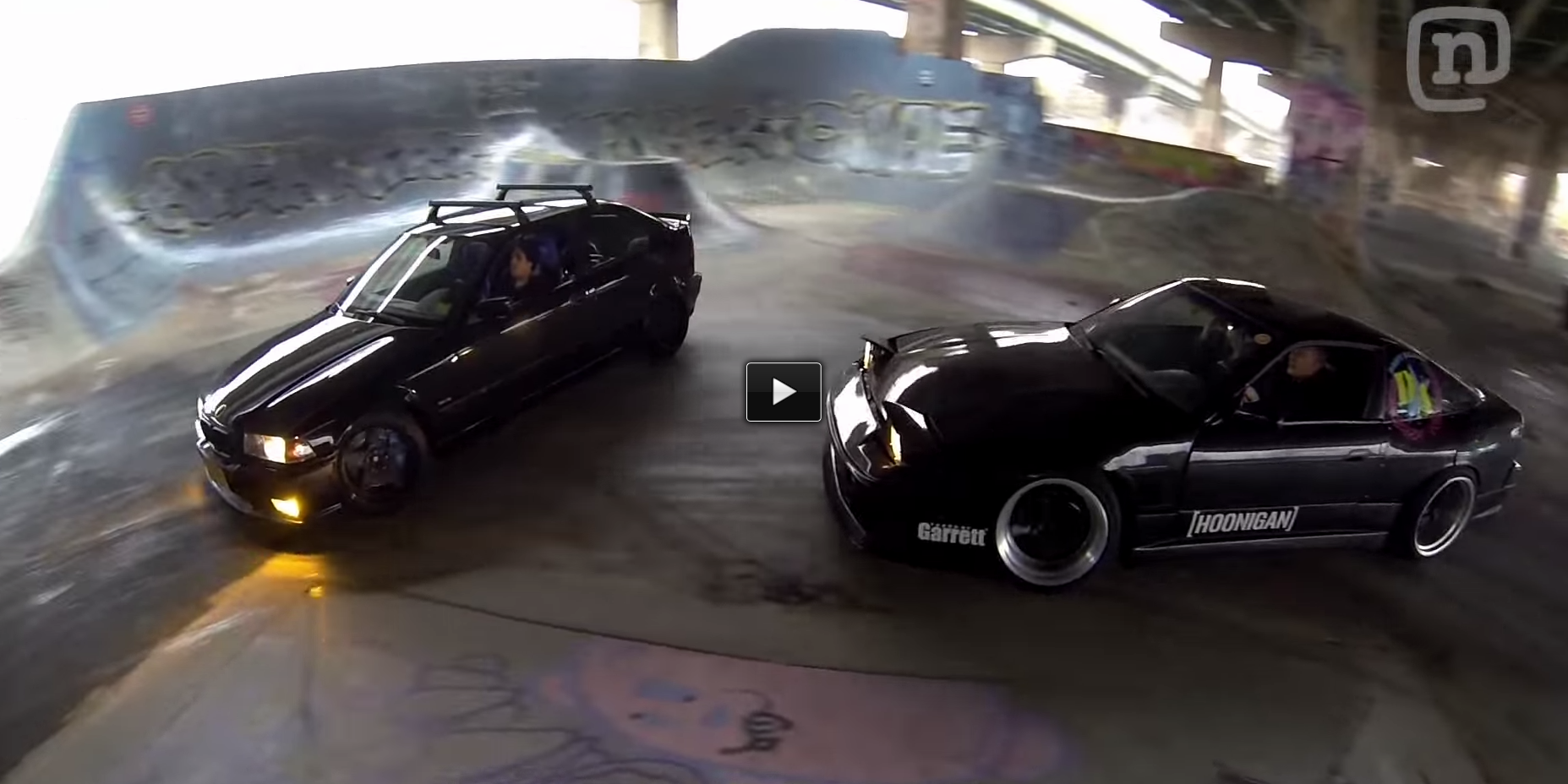 ryan tuerck drift car smoke two cars