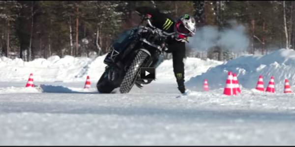 extreme motorcycle drifting snow
