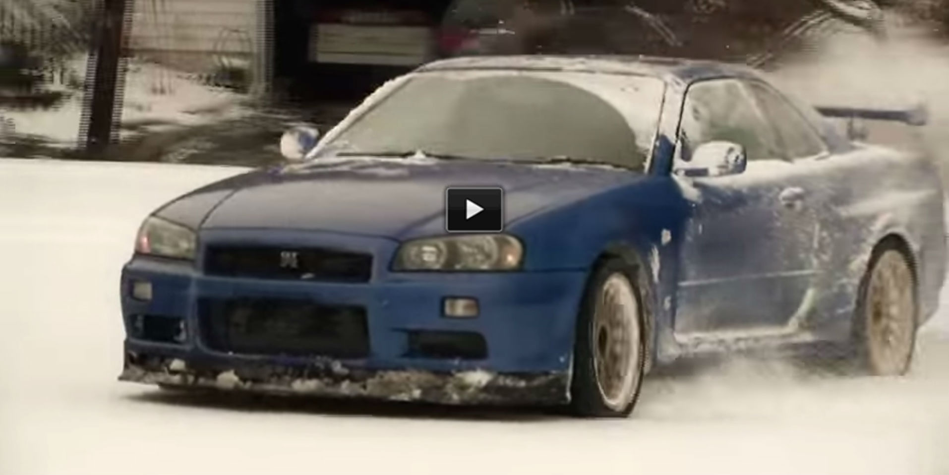 nissan skyline r34 GTR in Snow