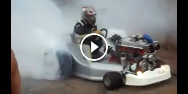 Donuts & Drifting With A Tunned Turbo Kart With A Straight 6 Turbo Engine 1