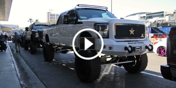 The MOST EXTREME LIFTED TRUCKS In The WORLD SEMA 2013 2 EXTREME LIFTED TRUCKS