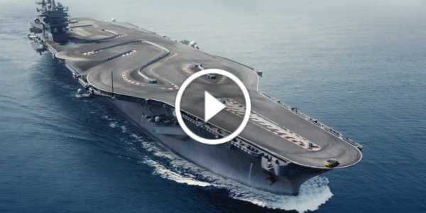 BMW M4 Drift On An Aircraft Carrier 2