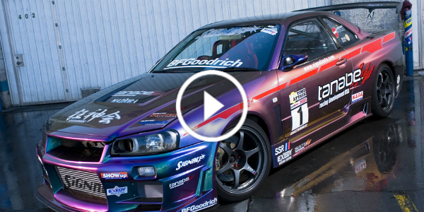 Nissan Skyline R34 GT-R Drifting At Wall NJ Formula D 2