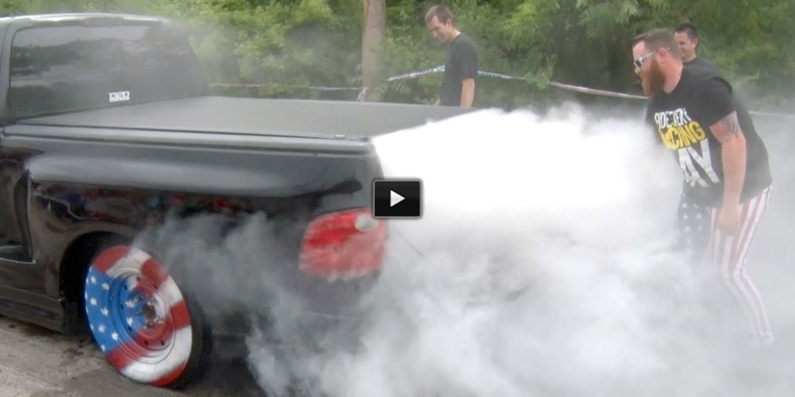 american burnout black truck