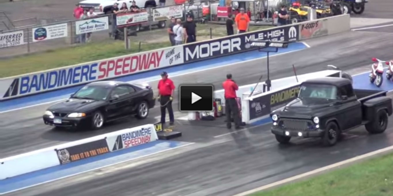 57 Chevy Truck drag strip