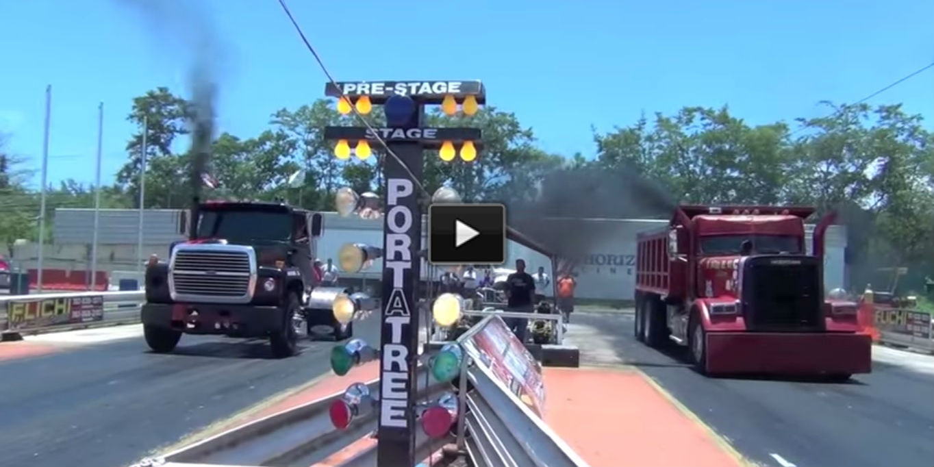 DUMP TRUCK DRAG RACING