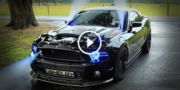 Ford Mustang Shelby Cobra Spits Nitrous Racing Burnout Lights Show Demonic Sound 2