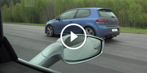 HGP VW Golf VI R 3.6 Bi-Turbo EMBARRASSED Ferrari 458 Speciale 2