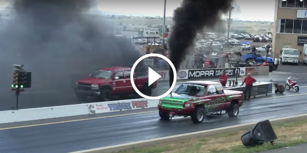 WOW! BEST Diesel Drag Race - EVER Cummins Vs Duramax! 2 Cummins Vs Duramax