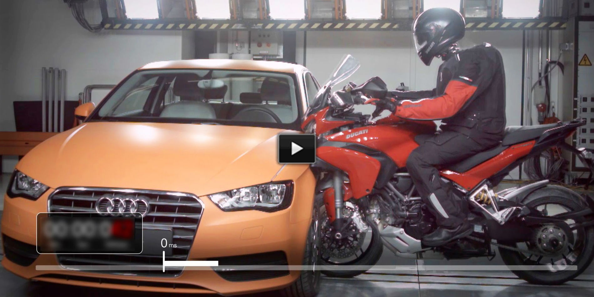 car vs bike crash test Airbag Jackets