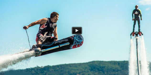 howerboards in the sea Water Powered Flyboard