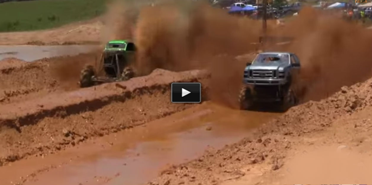 mega mud trucks drag race