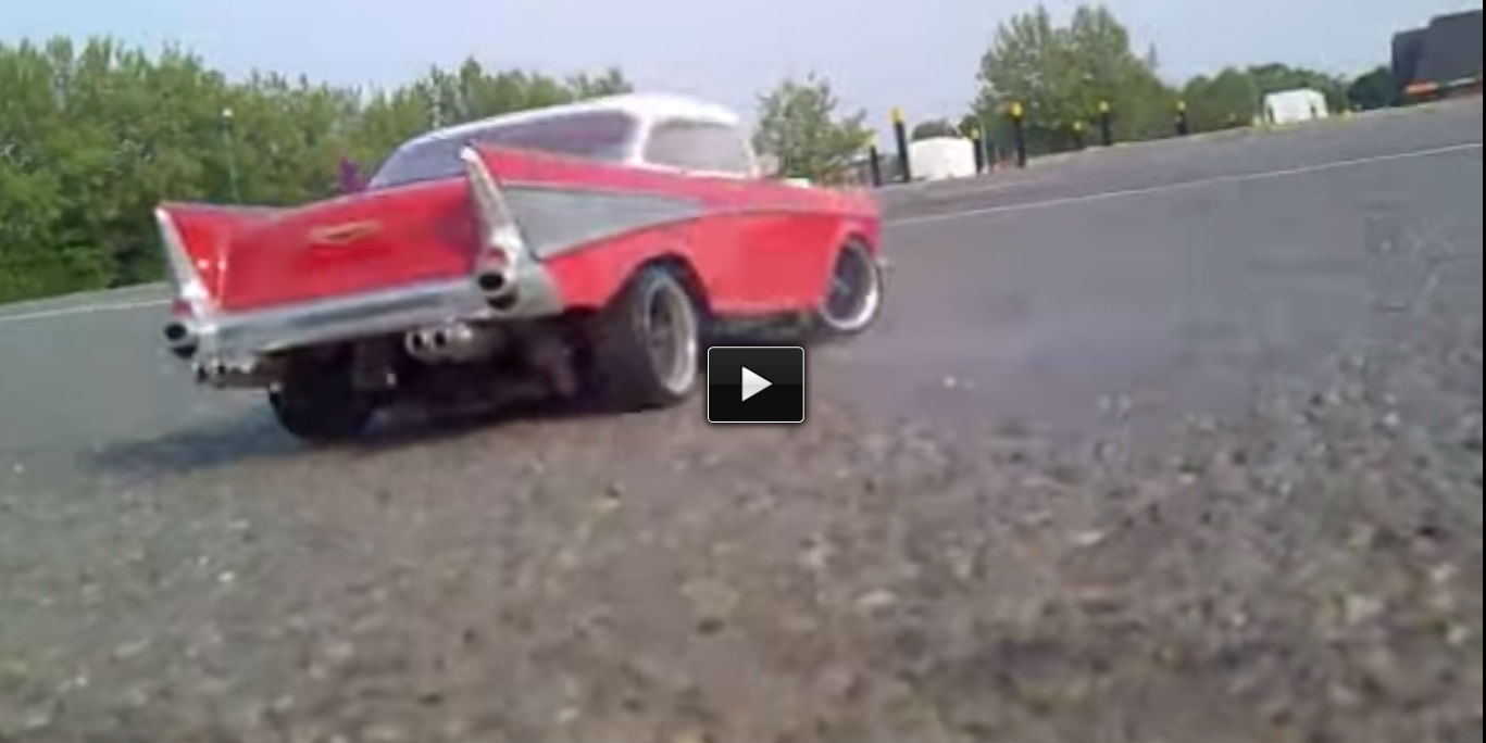 rc chevy bel air 1957 bournout stunts drift