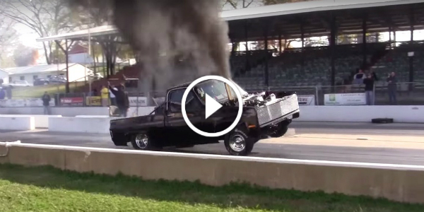 1000HP Pickup Truck is Just About to Take Off from the Drag Strip! 2 Crazy Launch